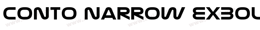 Conto Narrow ExBold字体转换